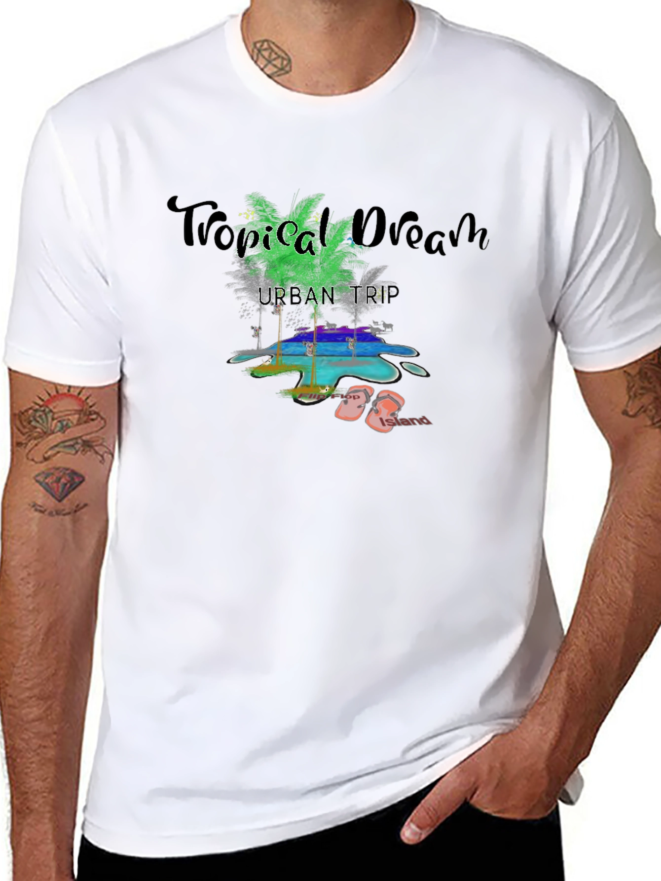 Tropical Dream Black T-Shirt