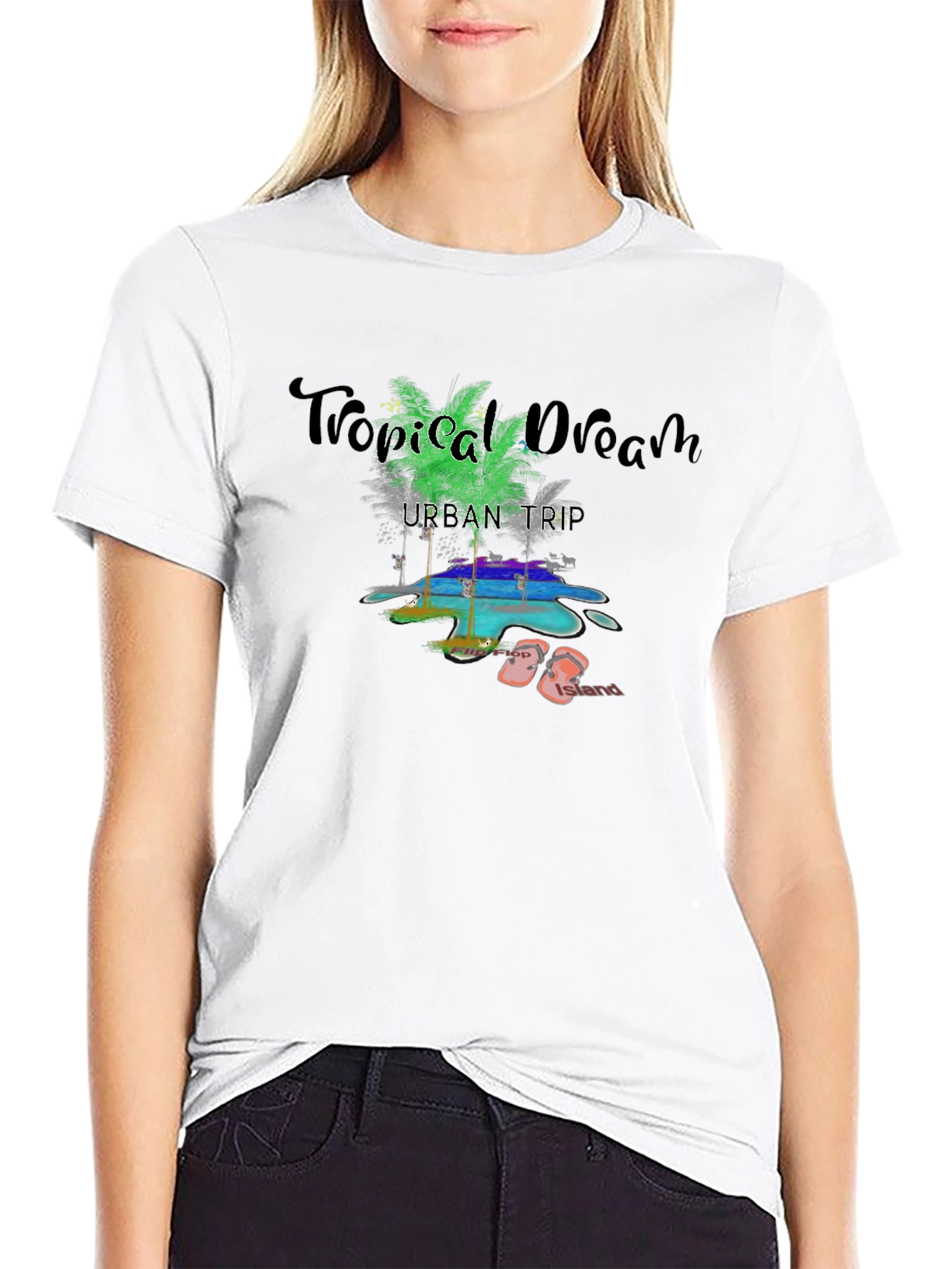Tropical Dream Black T-Shirt