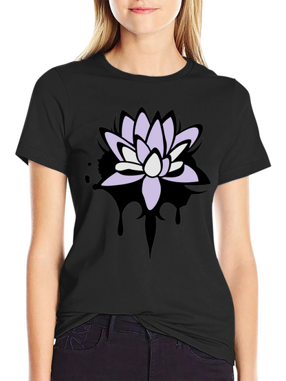 Lotus Flower Graphic T-Shirt - Mens Black Tee