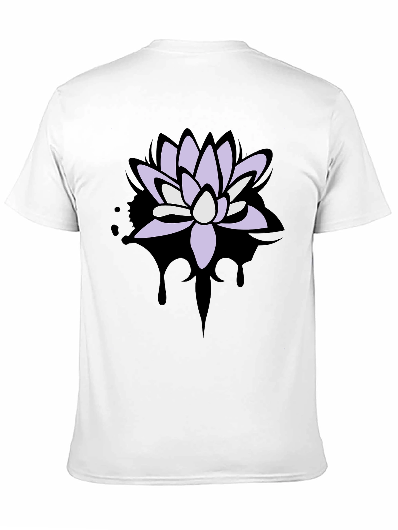 Lotus Flower Graphic T-Shirt - Mens Black Tee
