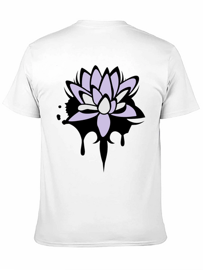 Lotus Flower Graphic T-Shirt - Mens Black Tee