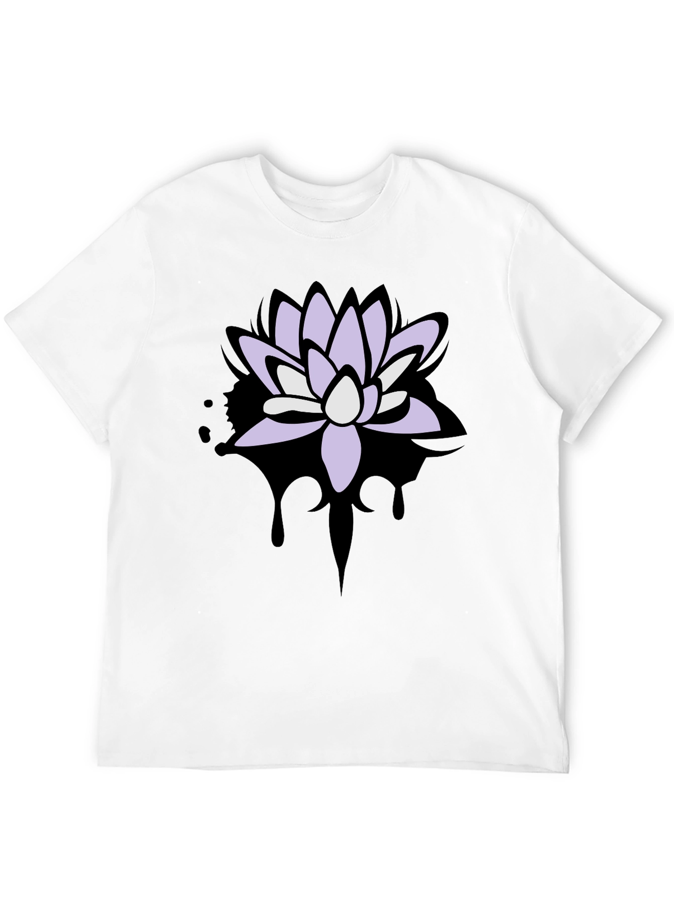 Lotus Flower Graphic T-Shirt - Mens Black Tee