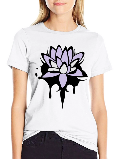 Lotus Flower Graphic T-Shirt - Mens Black Tee