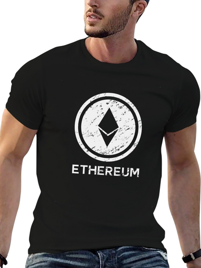 Ethereum Crypto Logo Black T-Shirt