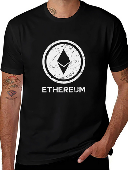 Ethereum Crypto Logo Black T-Shirt