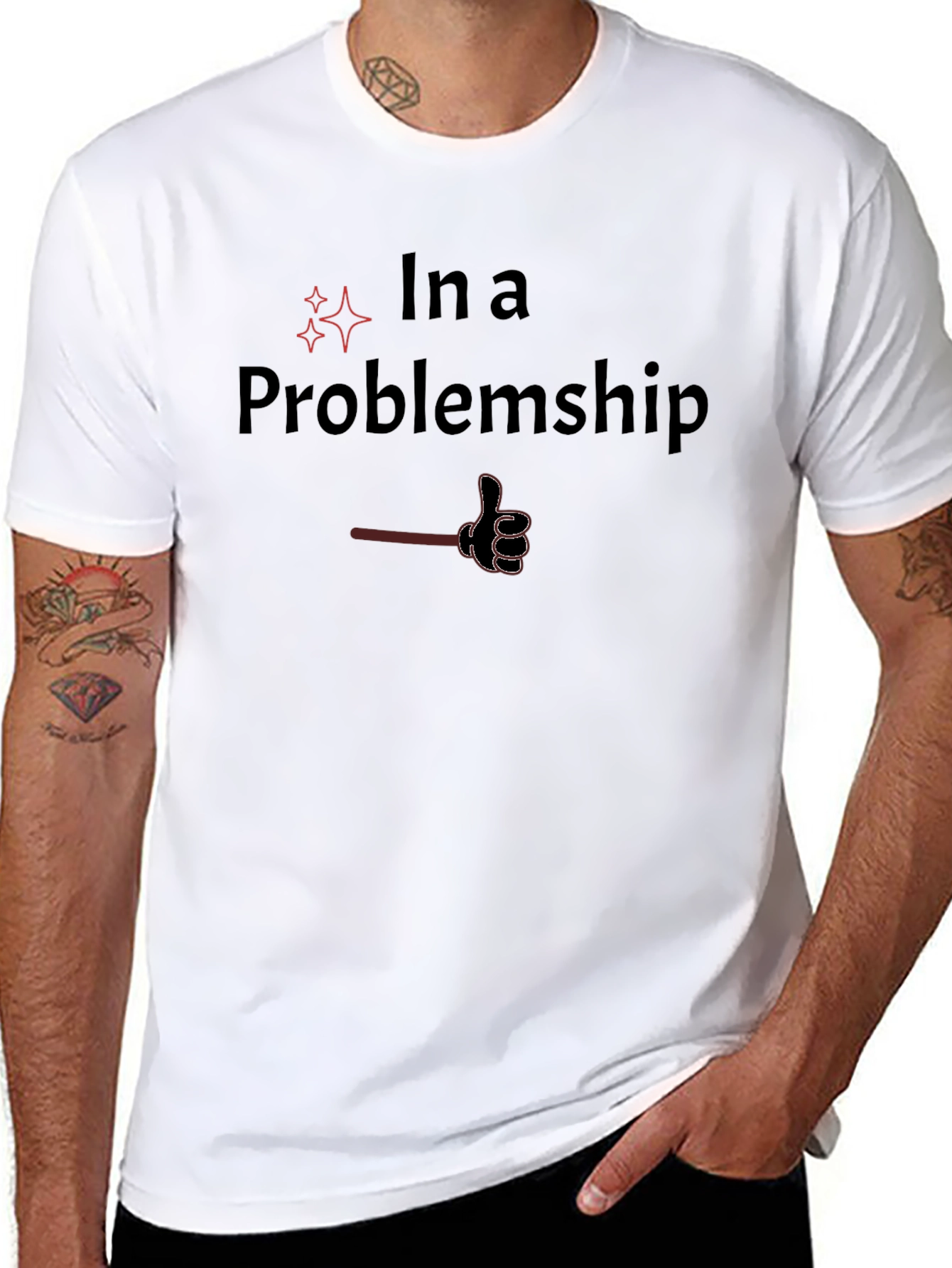 In a Problemship Black Tee