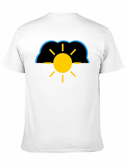 Cloudy Sun Black T-Shirt