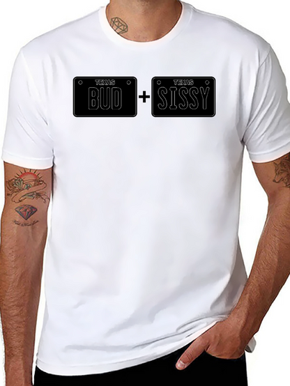 Texas Bud + Sissy License Plate T-Shirt