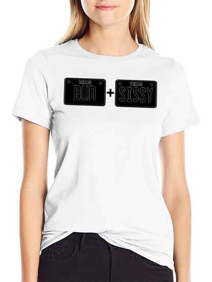 Texas Bud + Sissy License Plate T-Shirt