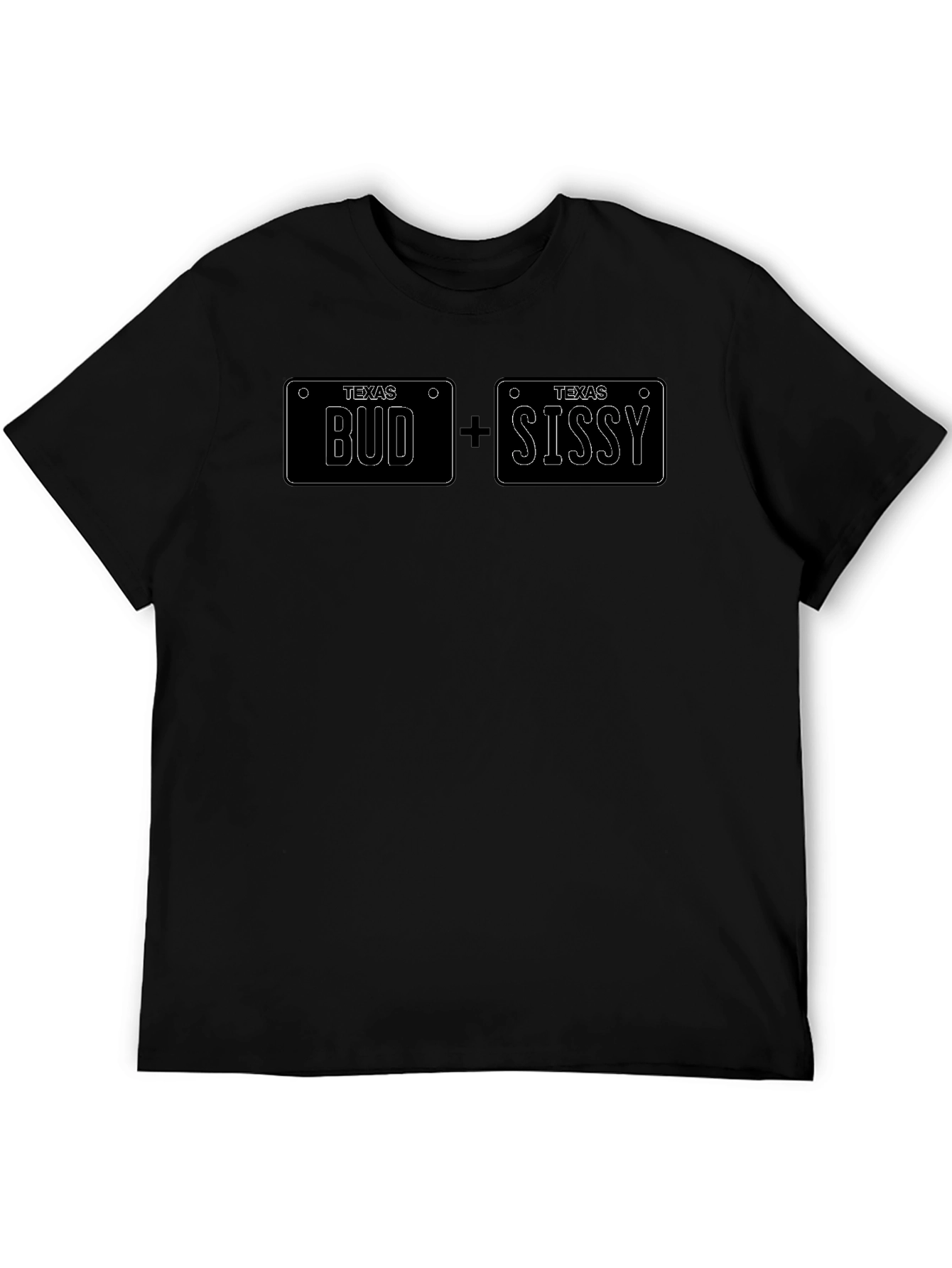 Texas Bud + Sissy License Plate T-Shirt