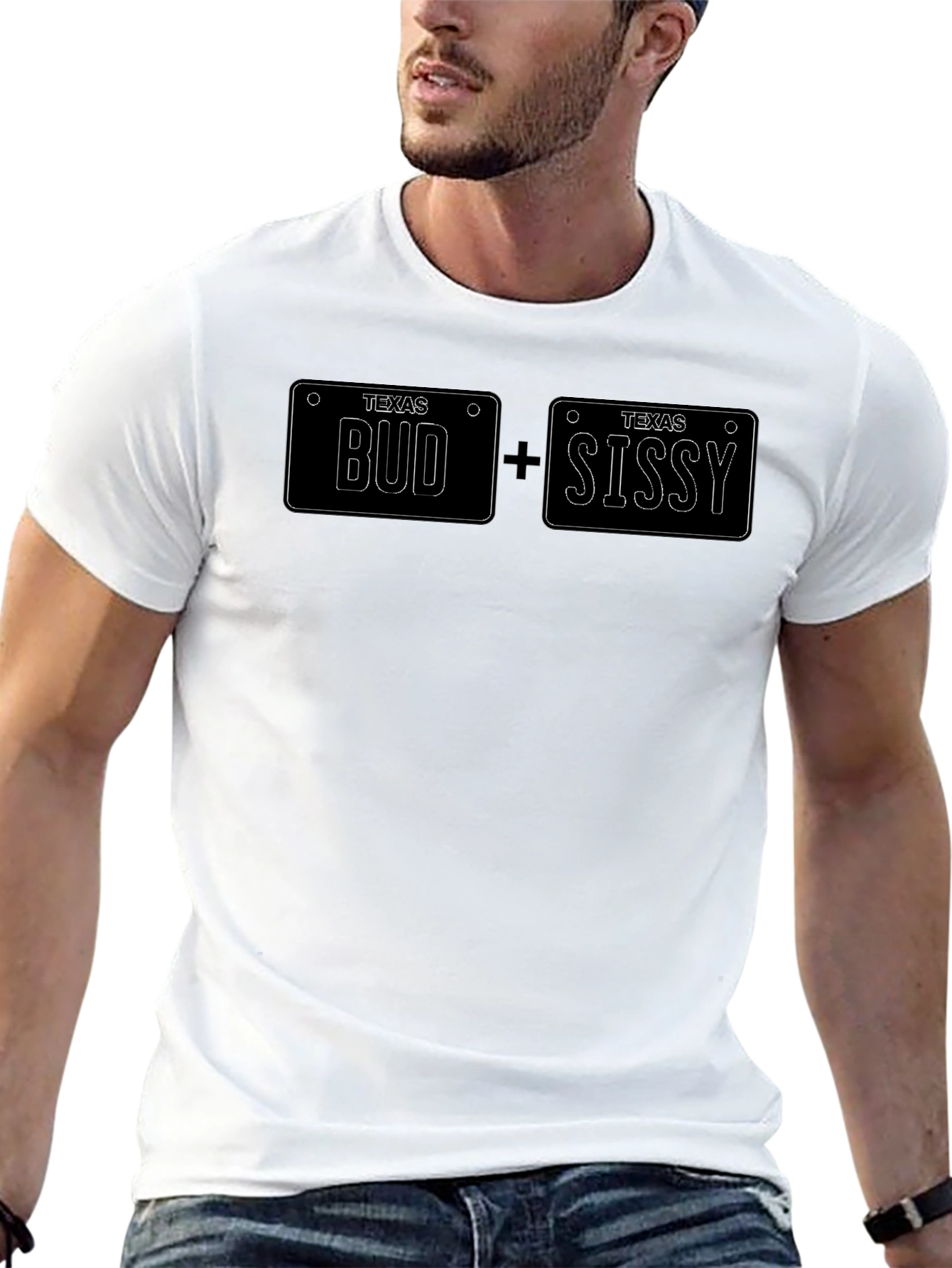 Texas Bud + Sissy License Plate T-Shirt