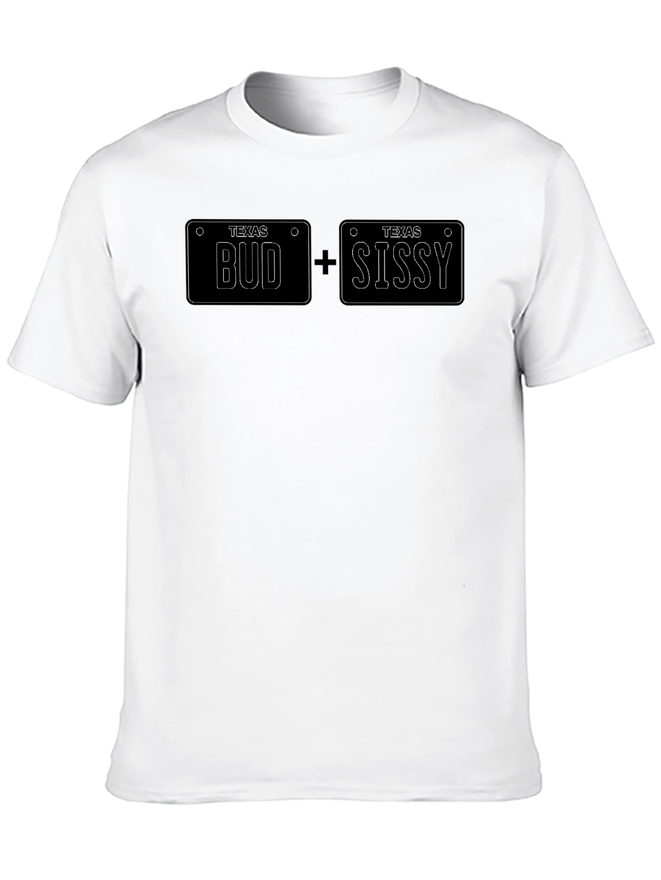 Texas Bud + Sissy License Plate T-Shirt