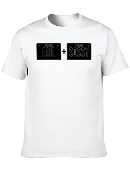 Texas Bud + Sissy License Plate T-Shirt