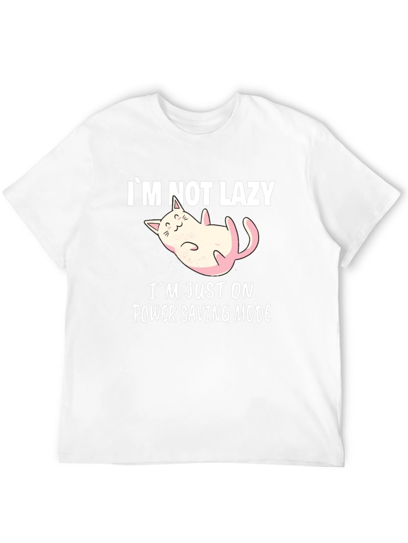 Funny Cat Power Saving Mode Graphic Tee