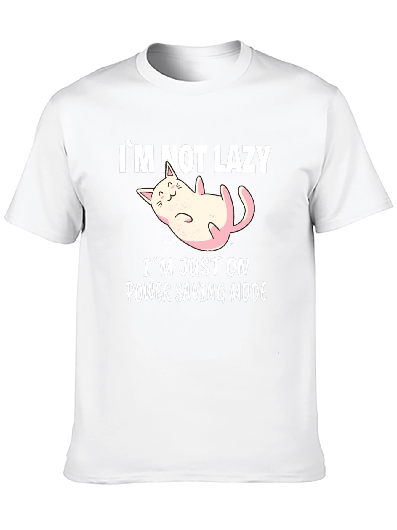 Funny Cat Power Saving Mode Graphic Tee