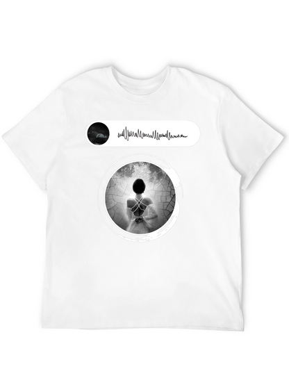 Artistic Black T-Shirt with Ethereal Woman Design