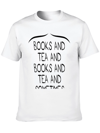 Books and Tea Black T-Shirt