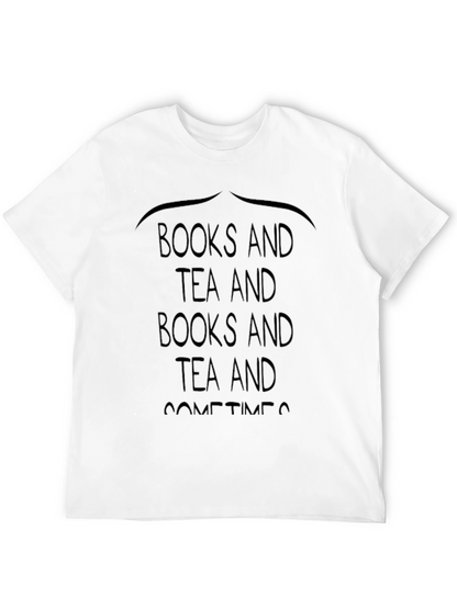 Books and Tea Black T-Shirt