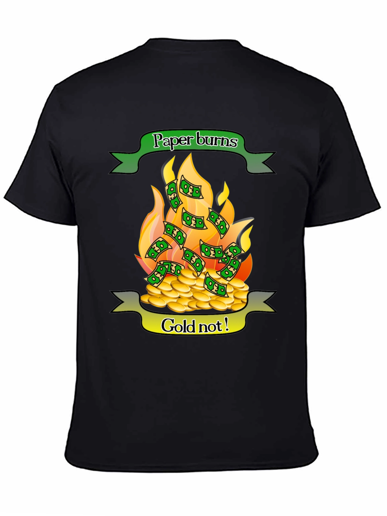 Paper Burns Gold Doesnt T-Shirt
