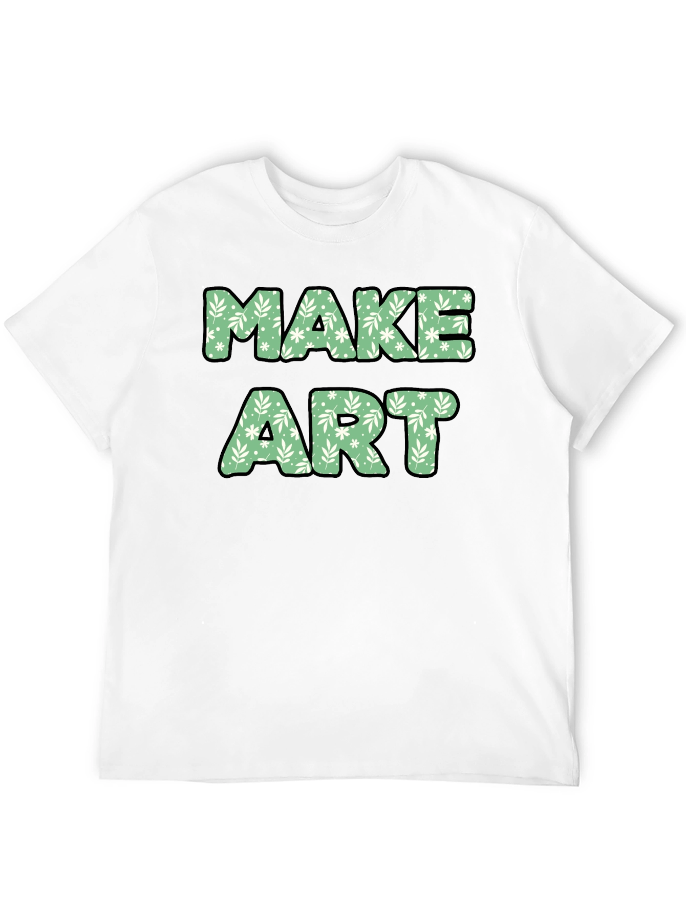 Make Art Floral Tee - Creative Expression T-Shirt