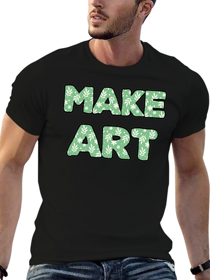 Make Art Floral Tee - Creative Expression T-Shirt