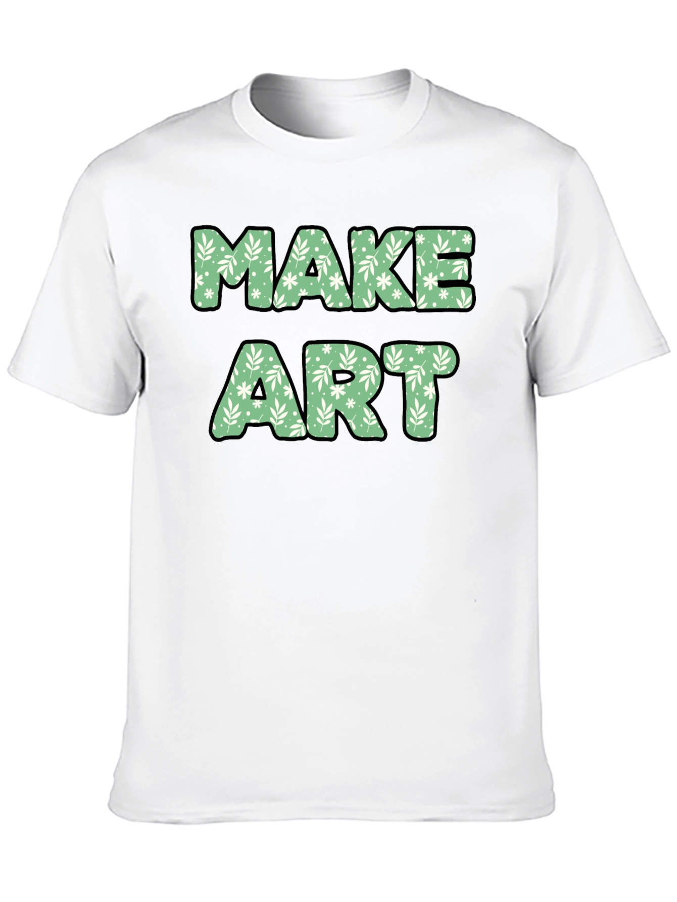 Make Art Floral Tee - Creative Expression T-Shirt