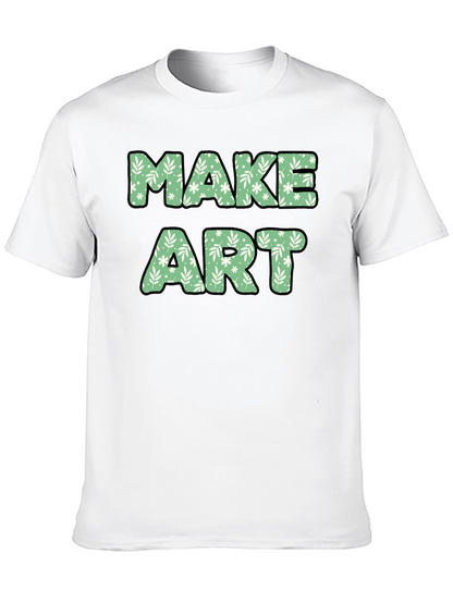 Make Art Floral Tee - Creative Expression T-Shirt