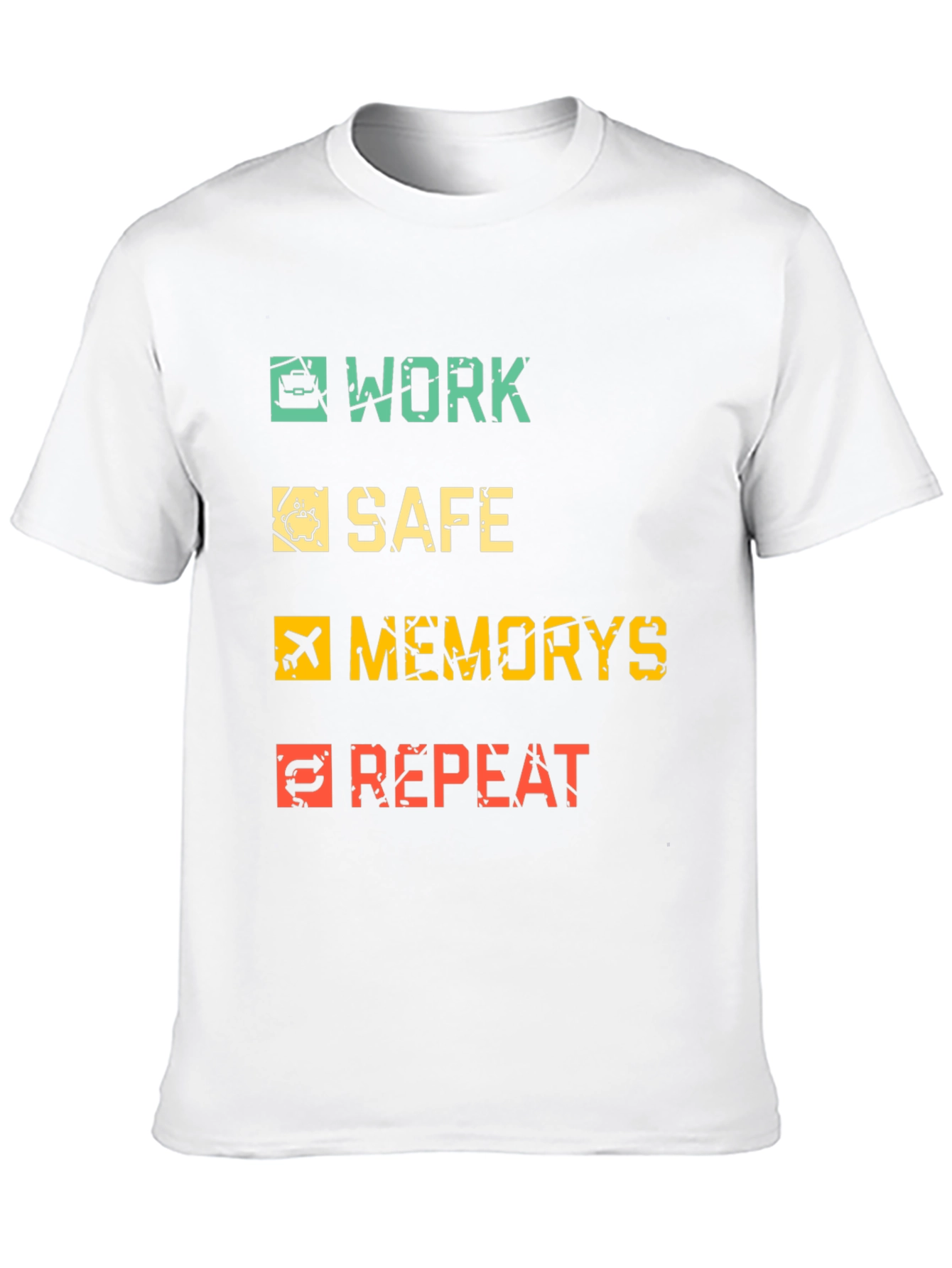 Work Safe Memories Repeat Black Graphic Tee
