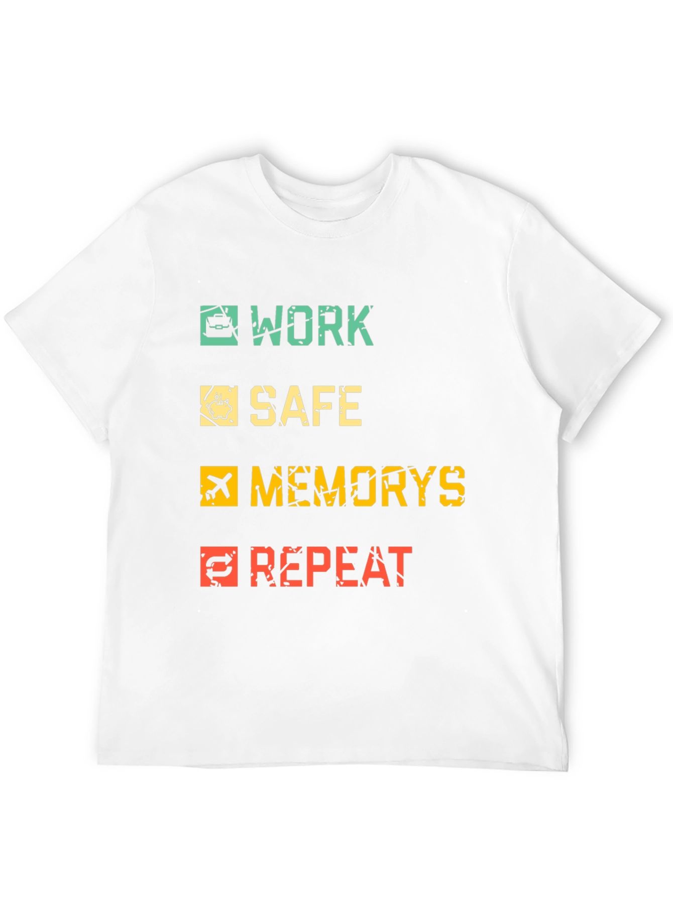 Work Safe Memories Repeat Black Graphic Tee
