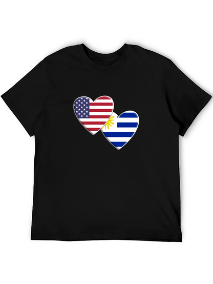 USA Uruguay Love Heart T-Shirt