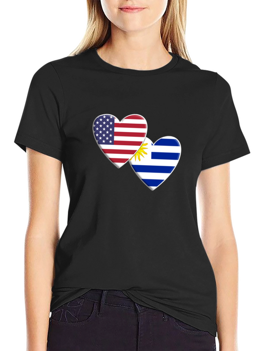 USA Uruguay Love Heart T-Shirt
