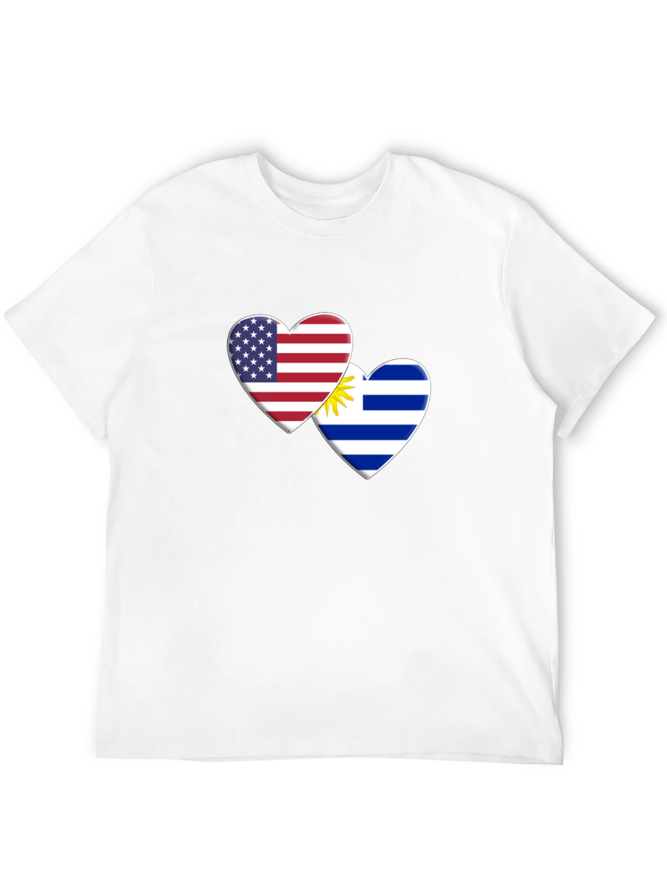 USA Uruguay Love Heart T-Shirt