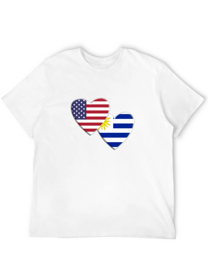 USA Uruguay Love Heart T-Shirt
