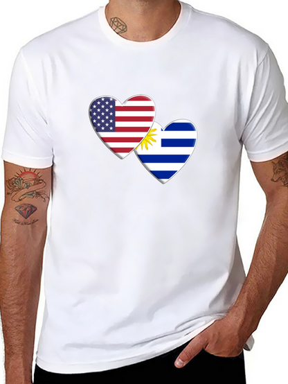 USA Uruguay Love Heart T-Shirt