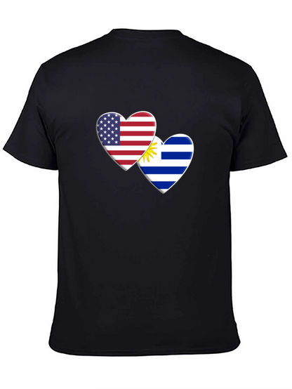USA Uruguay Love Heart T-Shirt