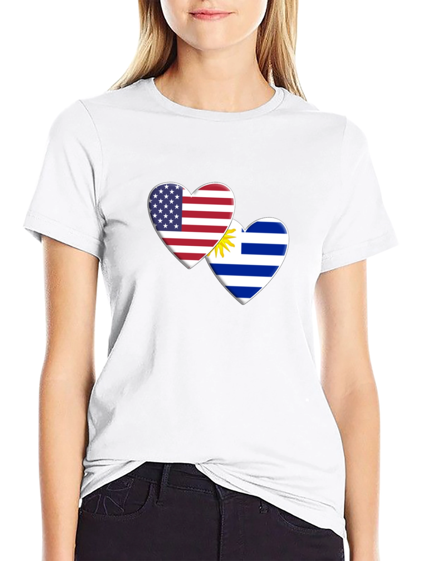 USA Uruguay Love Heart T-Shirt