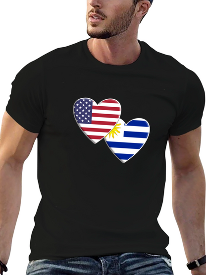USA Uruguay Love Heart T-Shirt