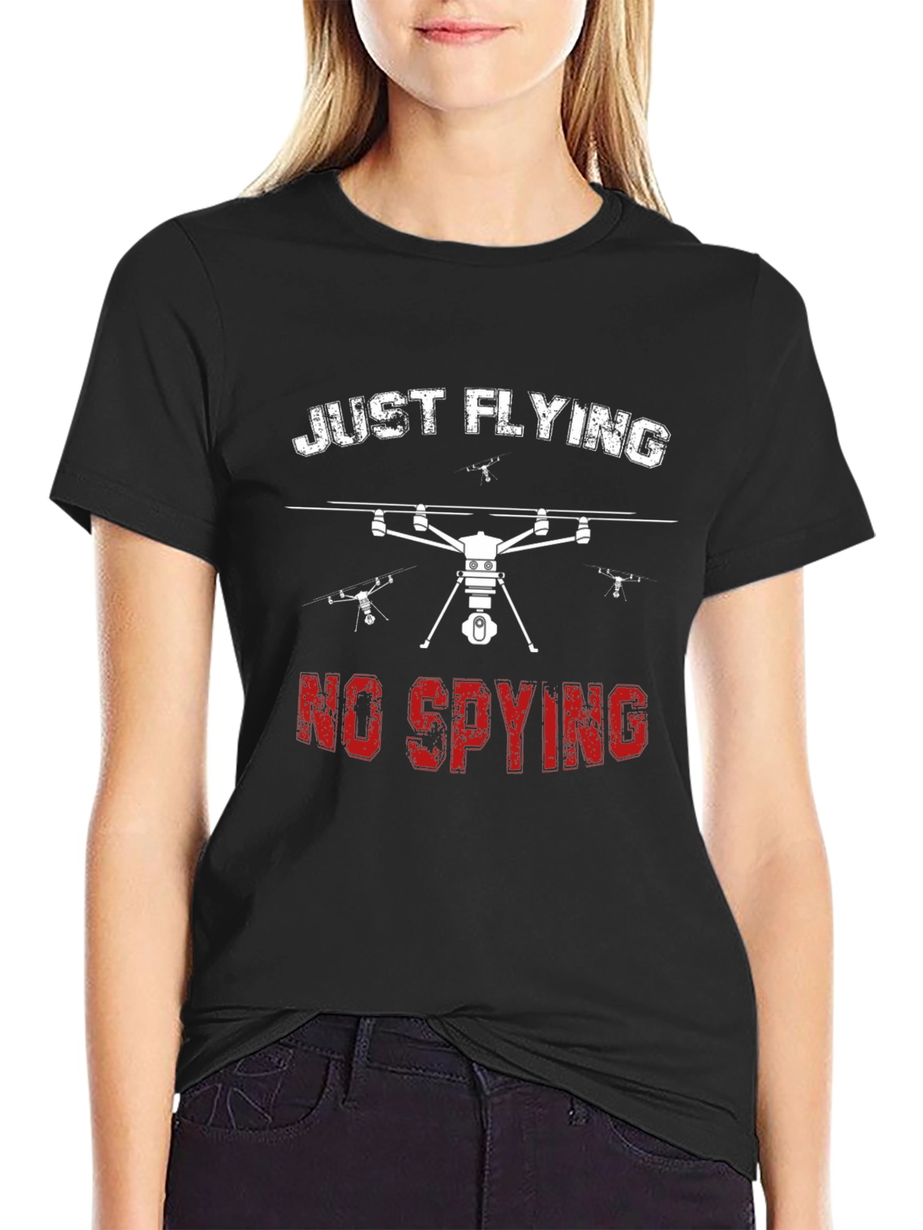 Just Flying No Spying Graphic Tee