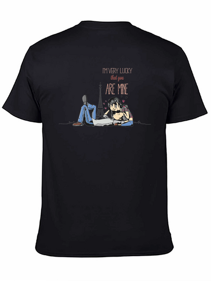 Lucky in Love Graphic Tee - Romantic Couple T-Shirt