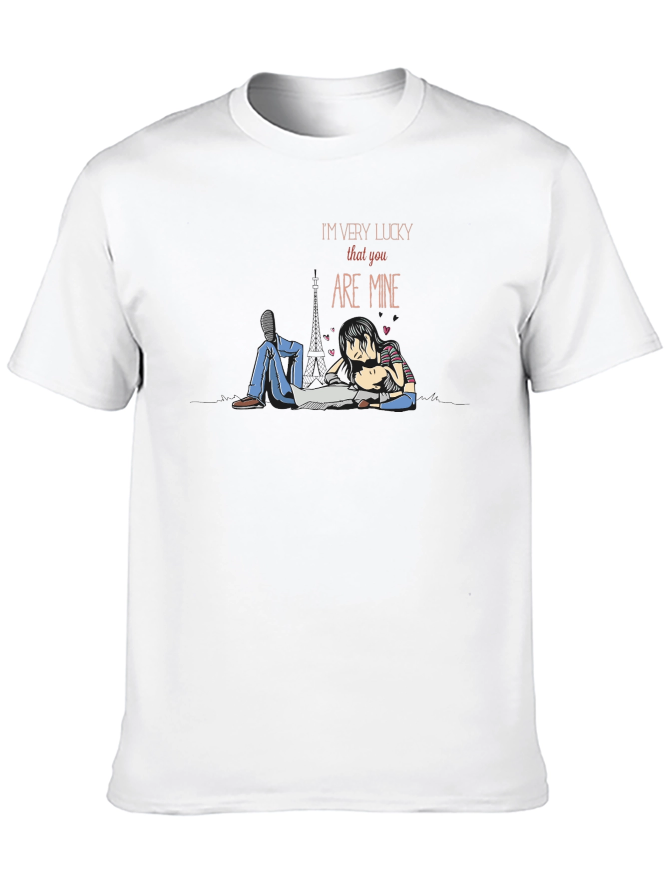 Lucky in Love Graphic Tee - Romantic Couple T-Shirt
