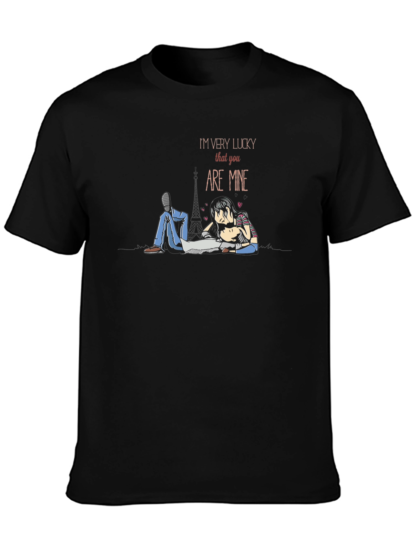 Lucky in Love Graphic Tee - Romantic Couple T-Shirt
