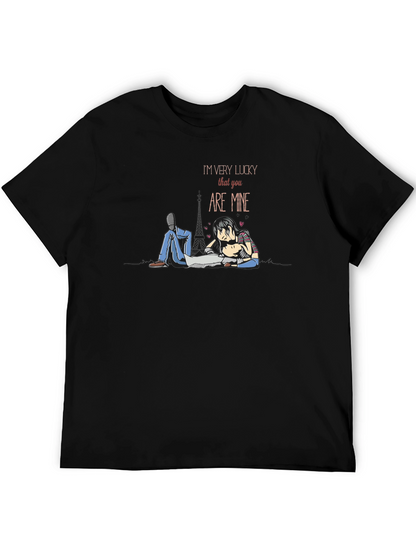Lucky in Love Graphic Tee - Romantic Couple T-Shirt