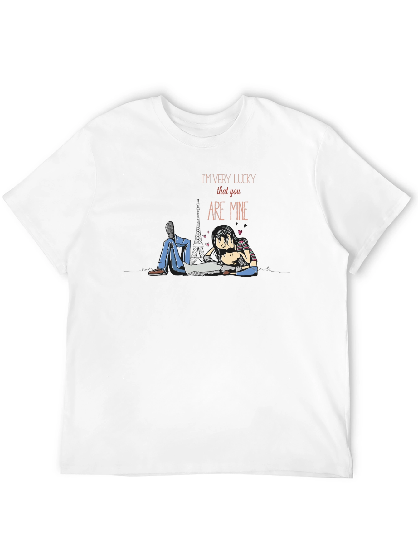 Lucky in Love Graphic Tee - Romantic Couple T-Shirt