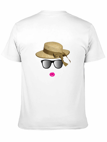 Black T-Shirt with Stylish Summer Graphic