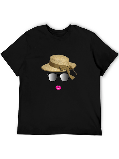 Black T-Shirt with Stylish Summer Graphic