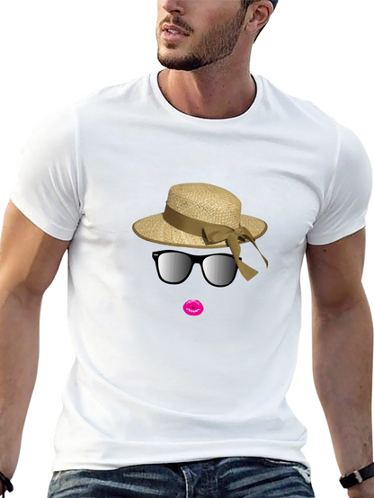 Black T-Shirt with Stylish Summer Graphic