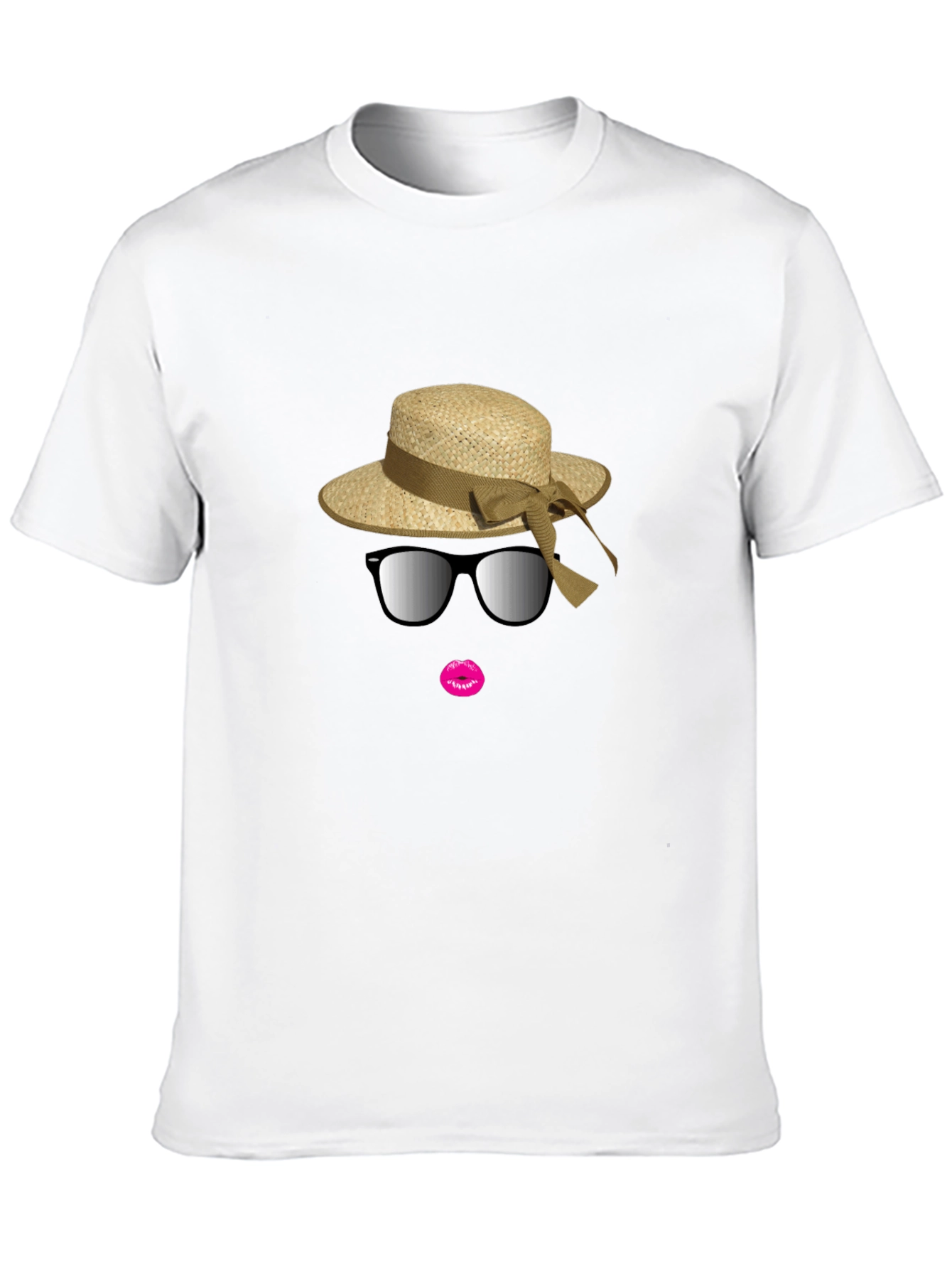 Black T-Shirt with Stylish Summer Graphic