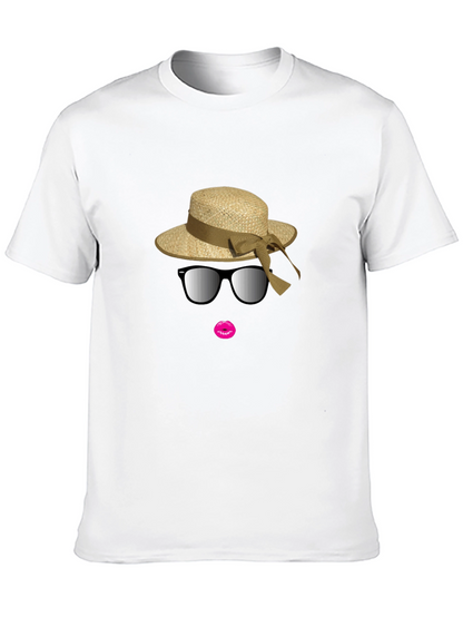 Black T-Shirt with Stylish Summer Graphic