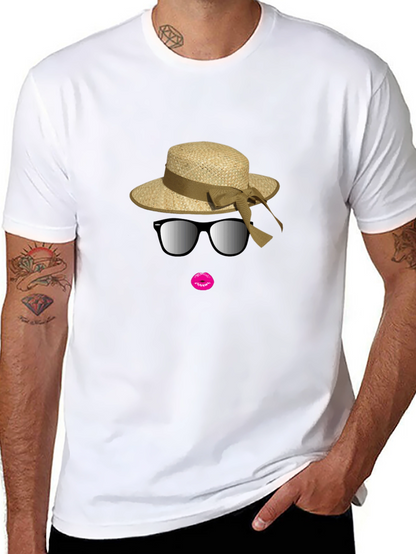 Black T-Shirt with Stylish Summer Graphic