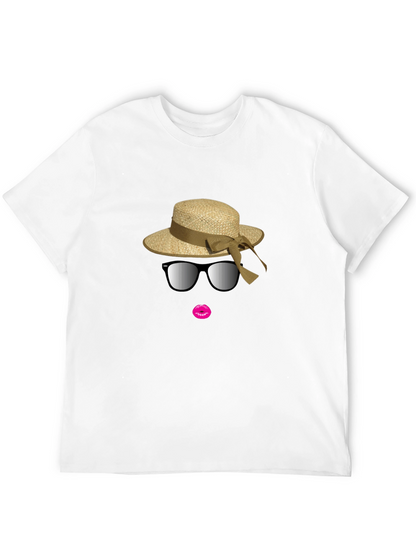 Black T-Shirt with Stylish Summer Graphic